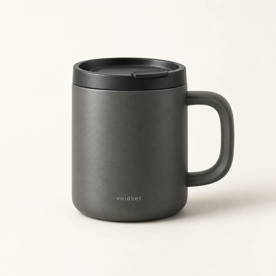 Graphite voidset Desk 350 ml handled mug