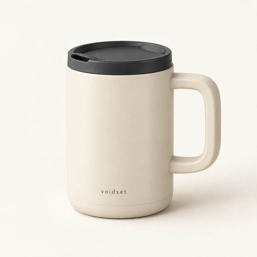 Cream voidset Desk 450 ml handled mug